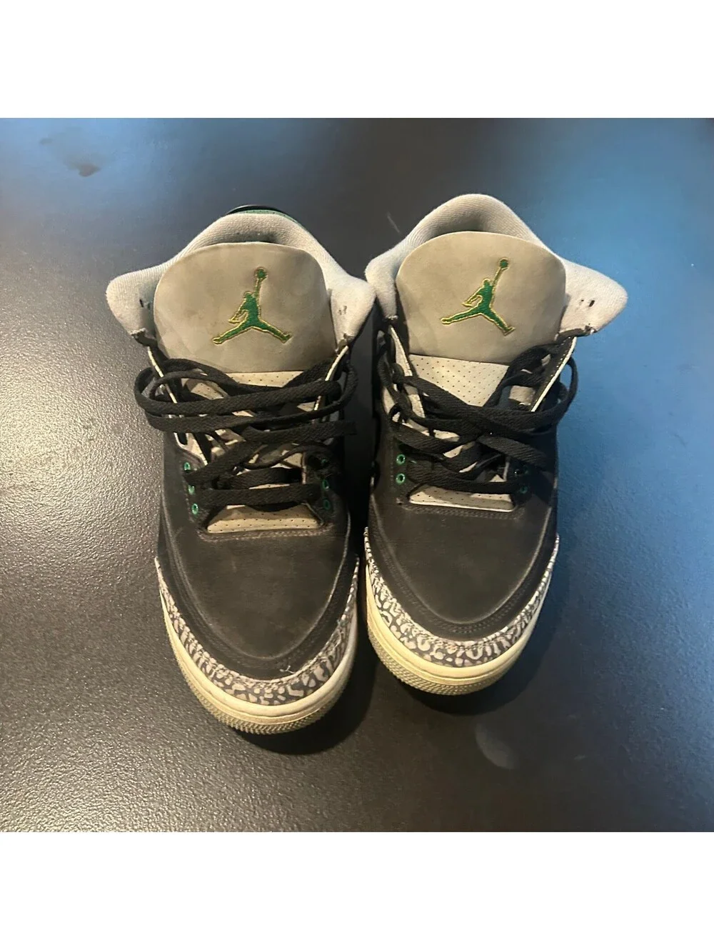 Air Jordan 3 Retro Black Green Men's Sneakers Size 11 Pine green good condition